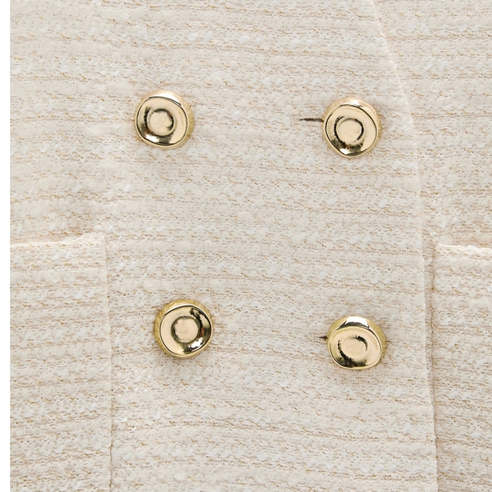 Zara Textured Tweed Double Breasted Blazer  size XS - Picture 7 of 11